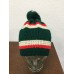 s One Sz Hat Red Green White Striped PomPom Beanie Holiday Knit Cap  eb-52898614